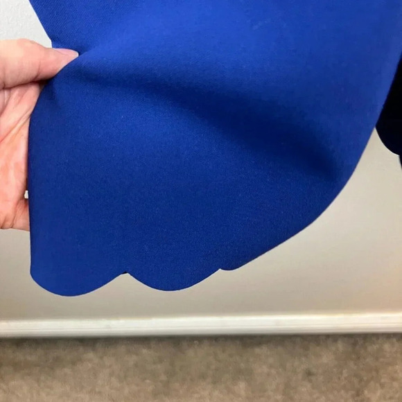 Likely Everly Scallop Dress Size 8 Blue Halter Neck Jewel Tone Special Occasion - Picture 6 of 11